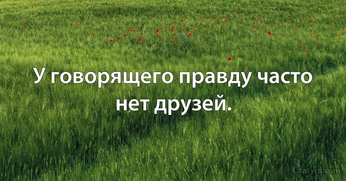 У говорящего правду часто нет друзей. (INZ RU)