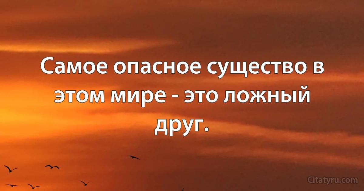 Самое опасное существо в этом мире - это ложный друг. (INZ RU)